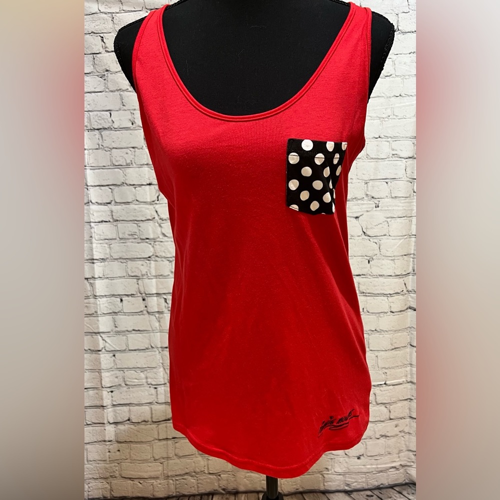 Like new! Authentic Disney Minnie Mouse tank with adorable back bows for women